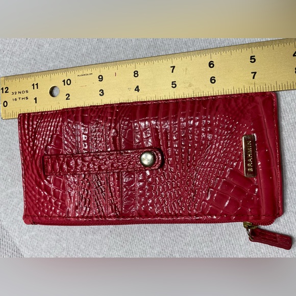 BRAHMIN NWOT MELBOURNE
LEATHER CROC-EMBOSSED
CARD WALLET: PINK - Picture 9 of 11